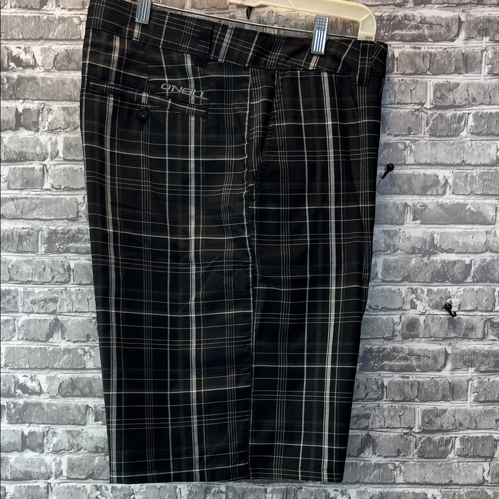 O'Neill Men's Plaid Flat Front Shorts